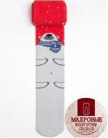 07832279-40 Колготки детские вн.махра красный р.92-98
